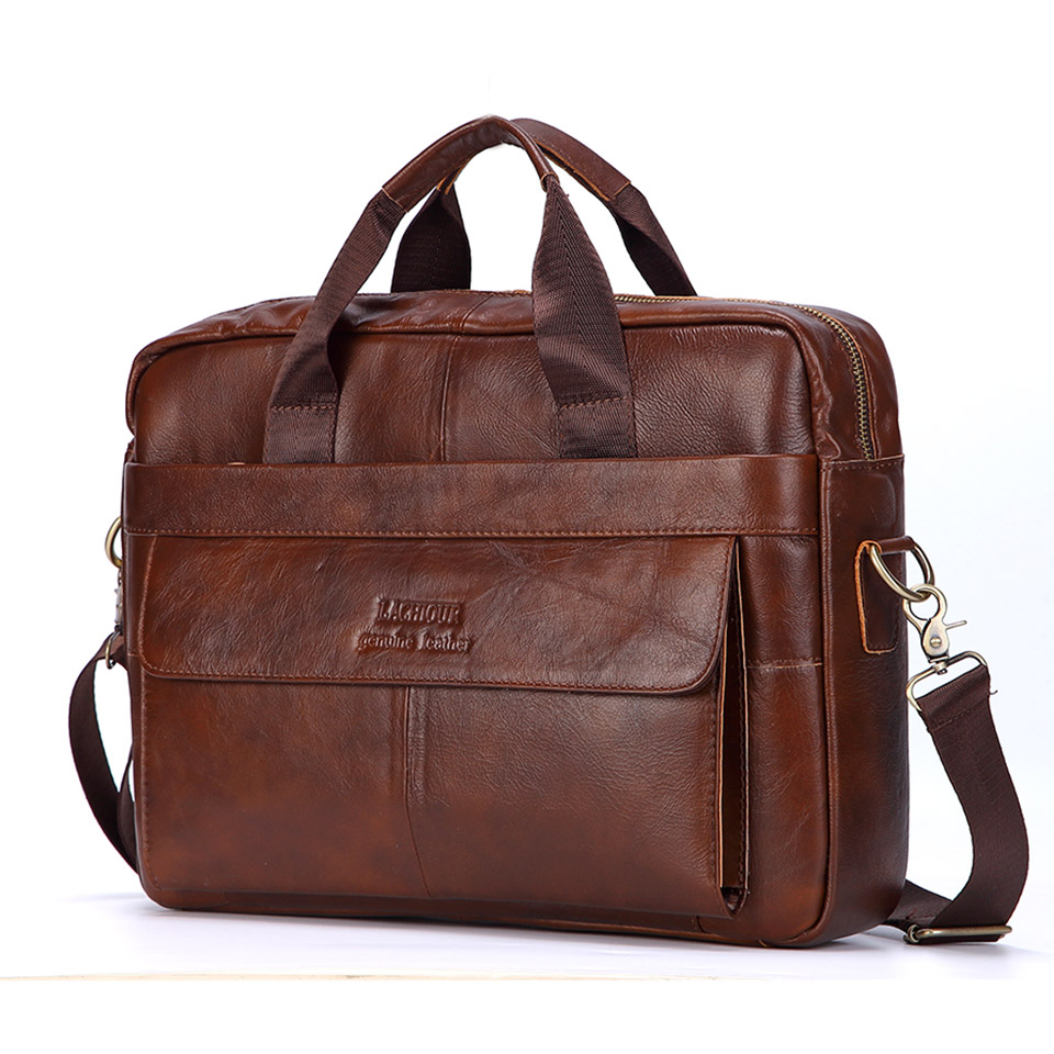 Leather Briefcase - Nam Túi Xách Da Thật Chính