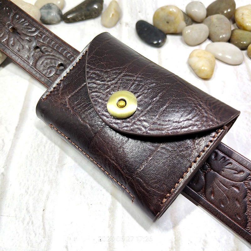 Leather Wallet Men - Blongk Mini Eo Túi Mỏng Dạng
