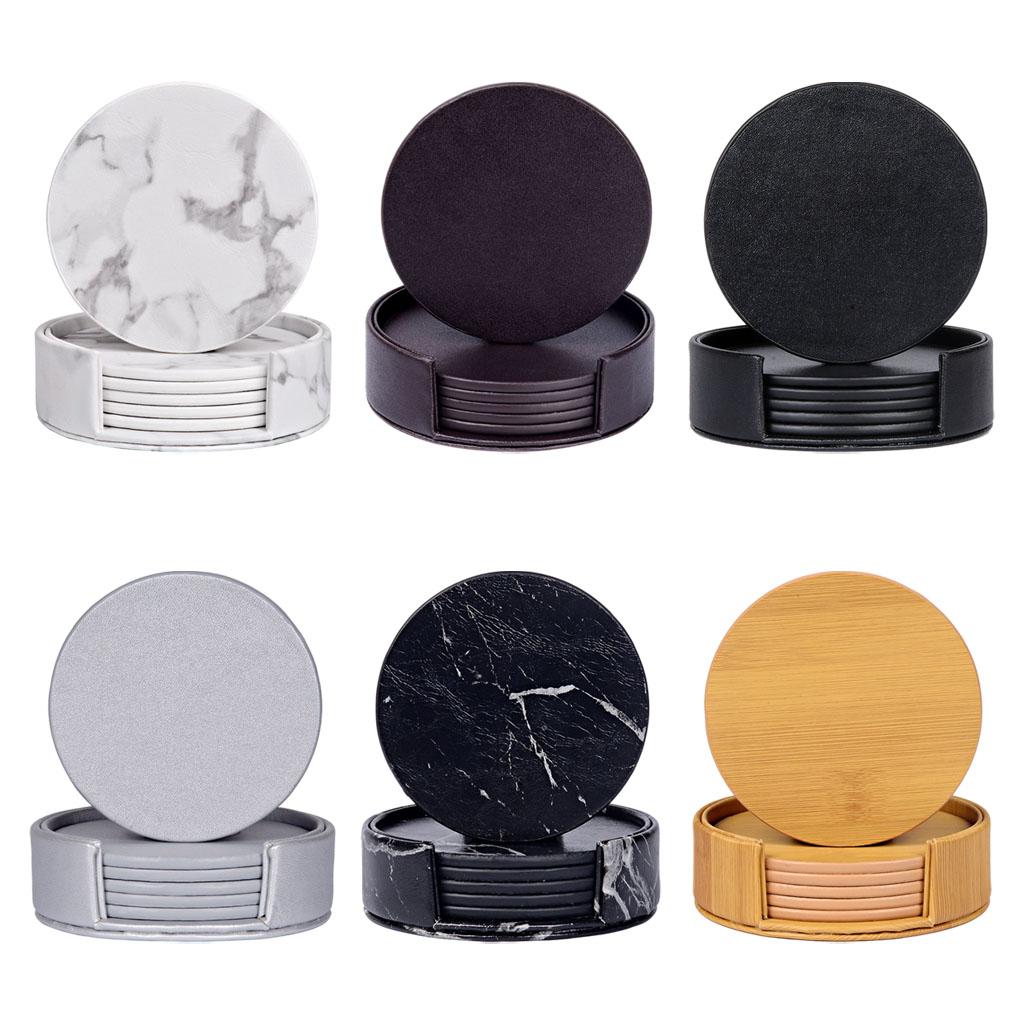 Round Marble Coasters with Hol - đánh giá và giá Marble Coaster Set