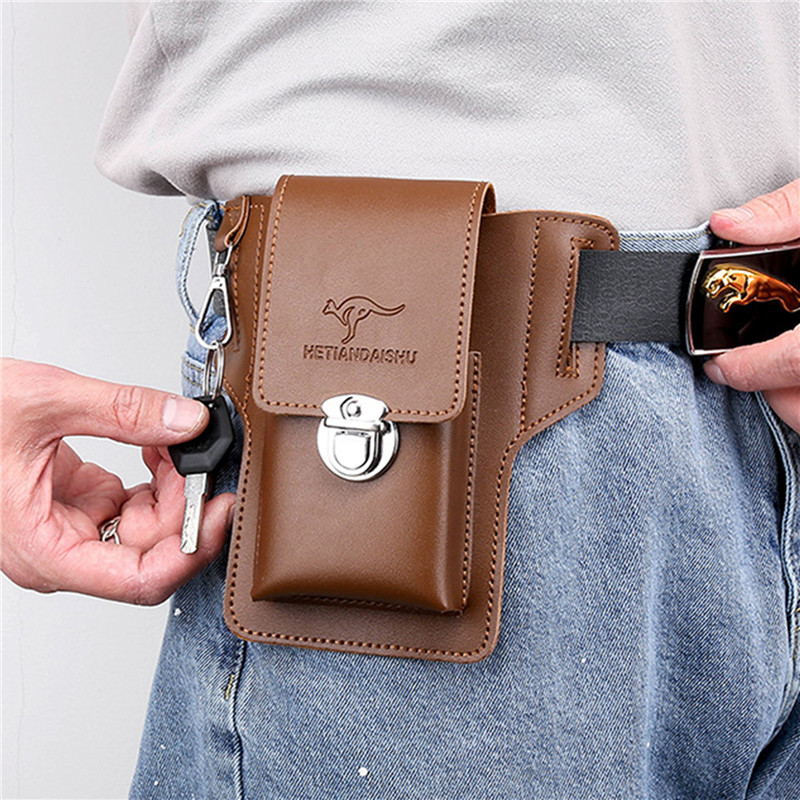 Phone Belt Bag For Men Bags Ce - đánh giá và giá Leather Wallet Men