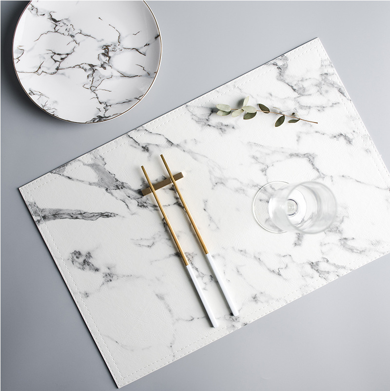 2 Chiếc 3 PU Sang Trọng Bộ Đồ  - đánh giá và giá Marble Coaster Set