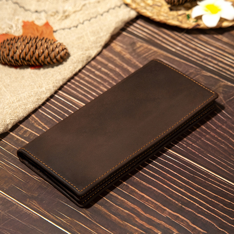 Men's Genuine Leather Long Wal - đánh giá và giá Leather Wallet Men