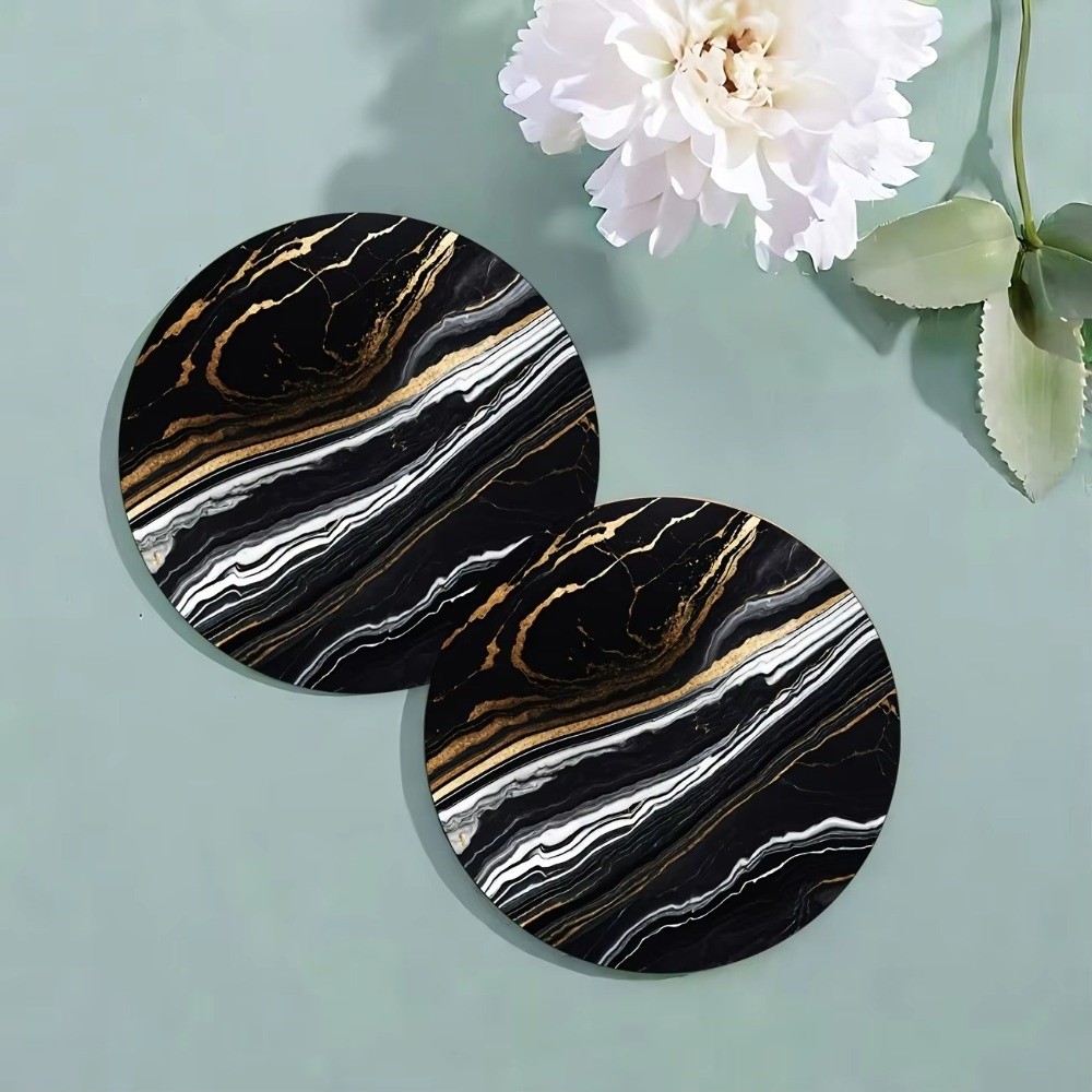 6pcs 4 Inch Drink Coasters Set - đánh giá và giá Marble Coaster Set