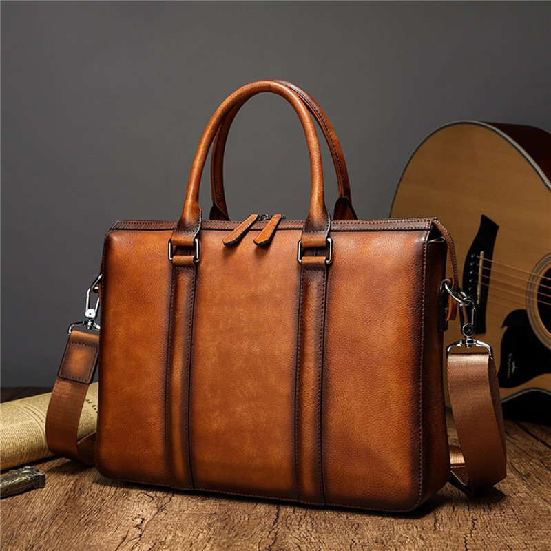 YETTIES Business Top Grain Lea - đánh giá và giá Leather Briefcase