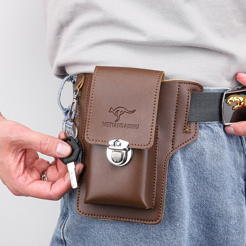 Men Belt Cellphone Loop Holste - đánh giá và giá Leather Wallet Men