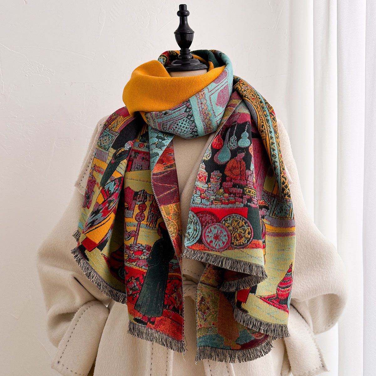 Women Imitation Cashmere Scarf - đánh giá và giá Cashmere Scarf