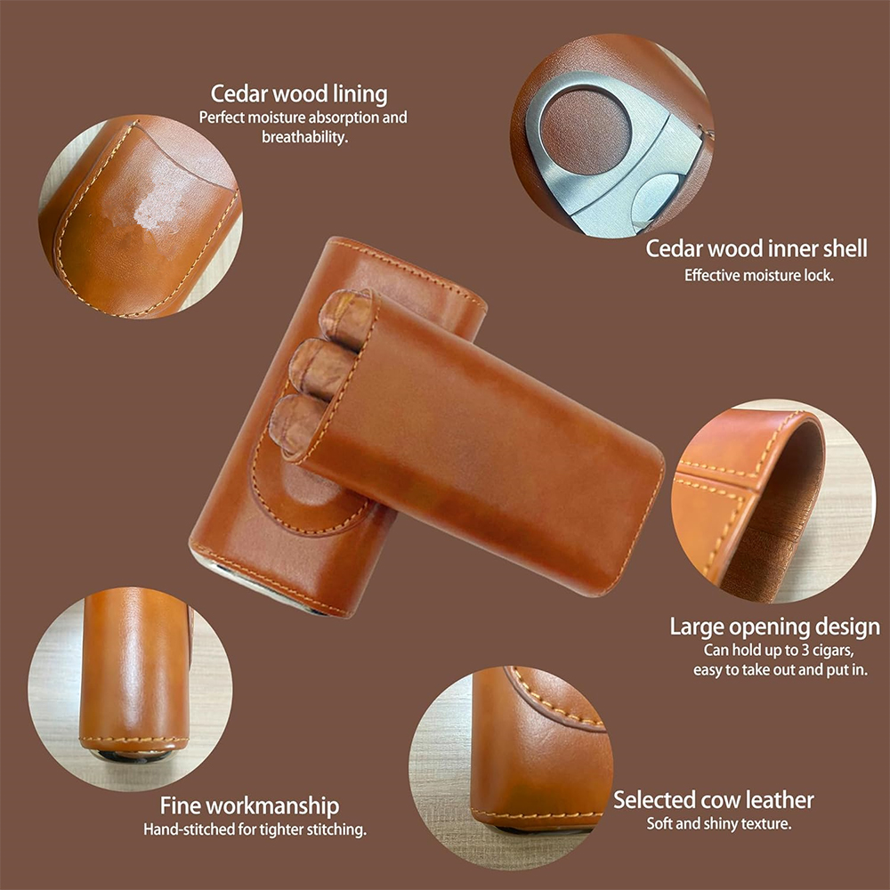 Portable Cigar Humidor Kit, Pr - đánh giá và giá Premium Cigar Case