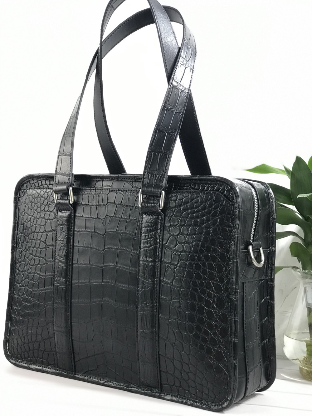 New Crocodile Leather Laptop B - đánh giá và giá Leather Briefcase