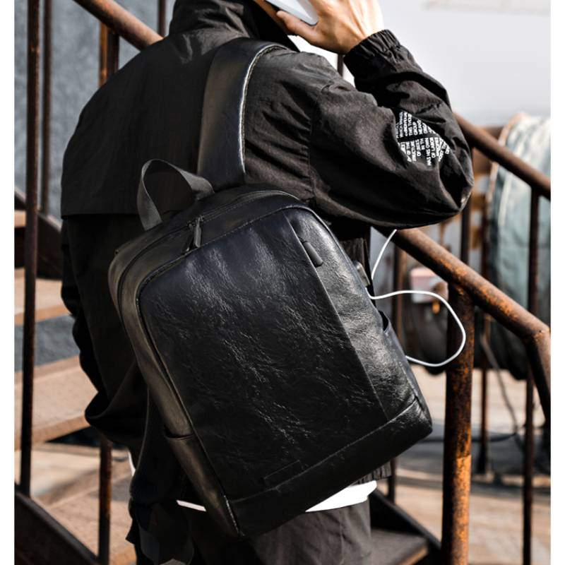 Men Fashionable Backpack PU Le - đánh giá và giá Leather Briefcase