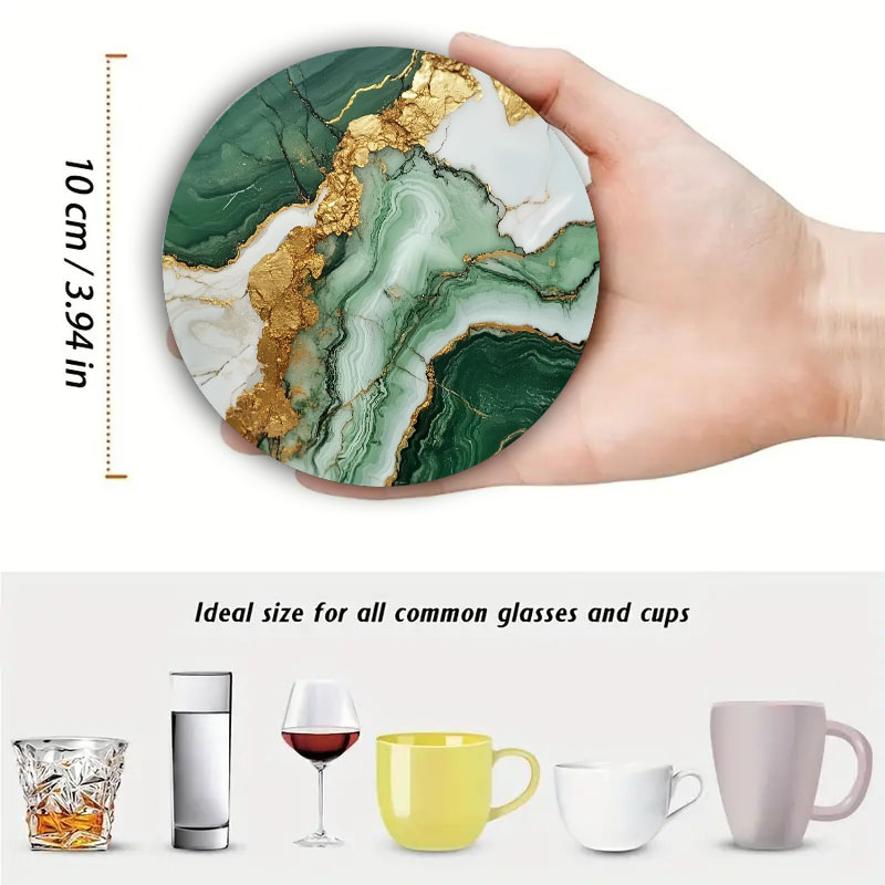4 Pieces of Marble Pattern Pri - đánh giá và giá Marble Coaster Set